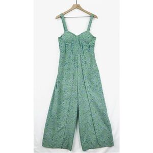 Band of The Free Green Floral Boho Wrap Jumpsuit Size XL
